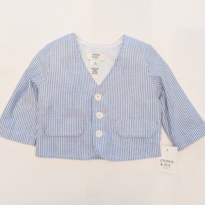Baby Boy Seersucker Blazer - Crown and Ivy